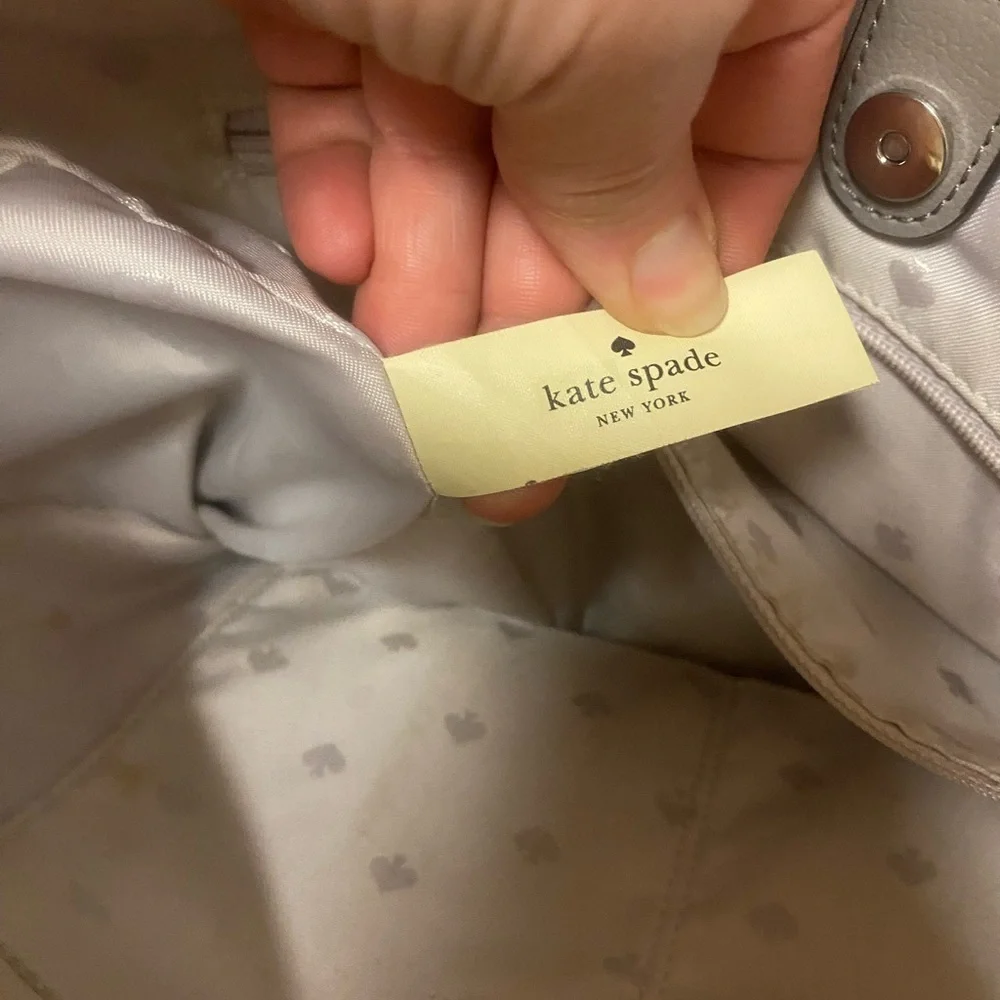kate spade taupe beige nylon tote